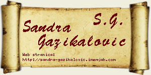 Sandra Gazikalović vizit kartica